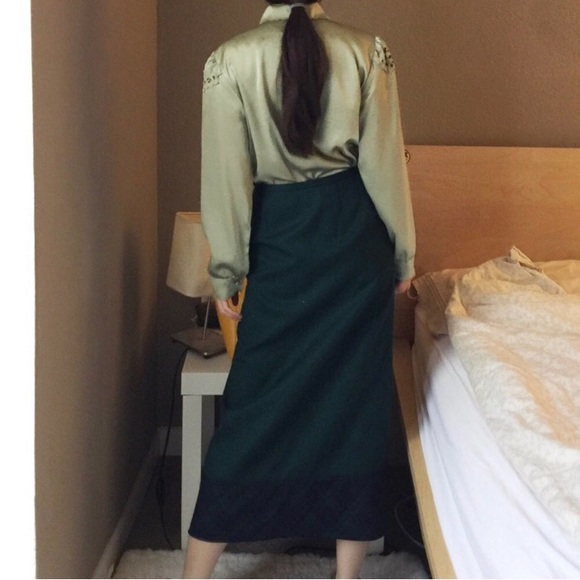 Pendleton 100% Wool Teacup A-Line Flared Midi Skirt Petite 0P 2P 4P XSP SP - Picture 5 of 8